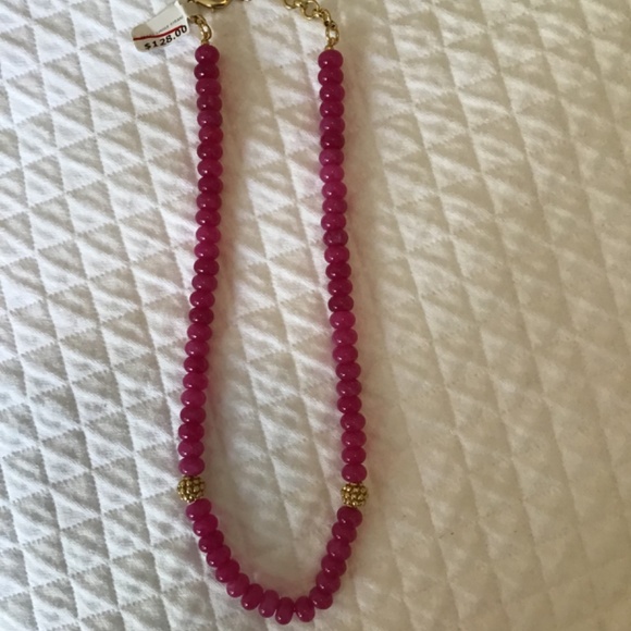 CAPUCINE DE WULF BERRY SINGLE STRAND NECKLACE PINK NWT - Picture 5 of 16